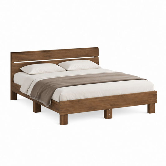 Doppelbett Bettgestell aus massivem Walnussholz rechteckig 180 x 200 cm
