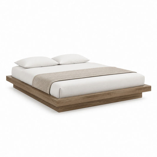 Bettgestell Plattformbett Walnussbraun MDF Rechteckig 180 x 200 cm