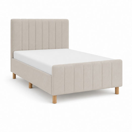 Polsterbett Doppelbett Beige Polyester Rechteckig 140 x 200 cm